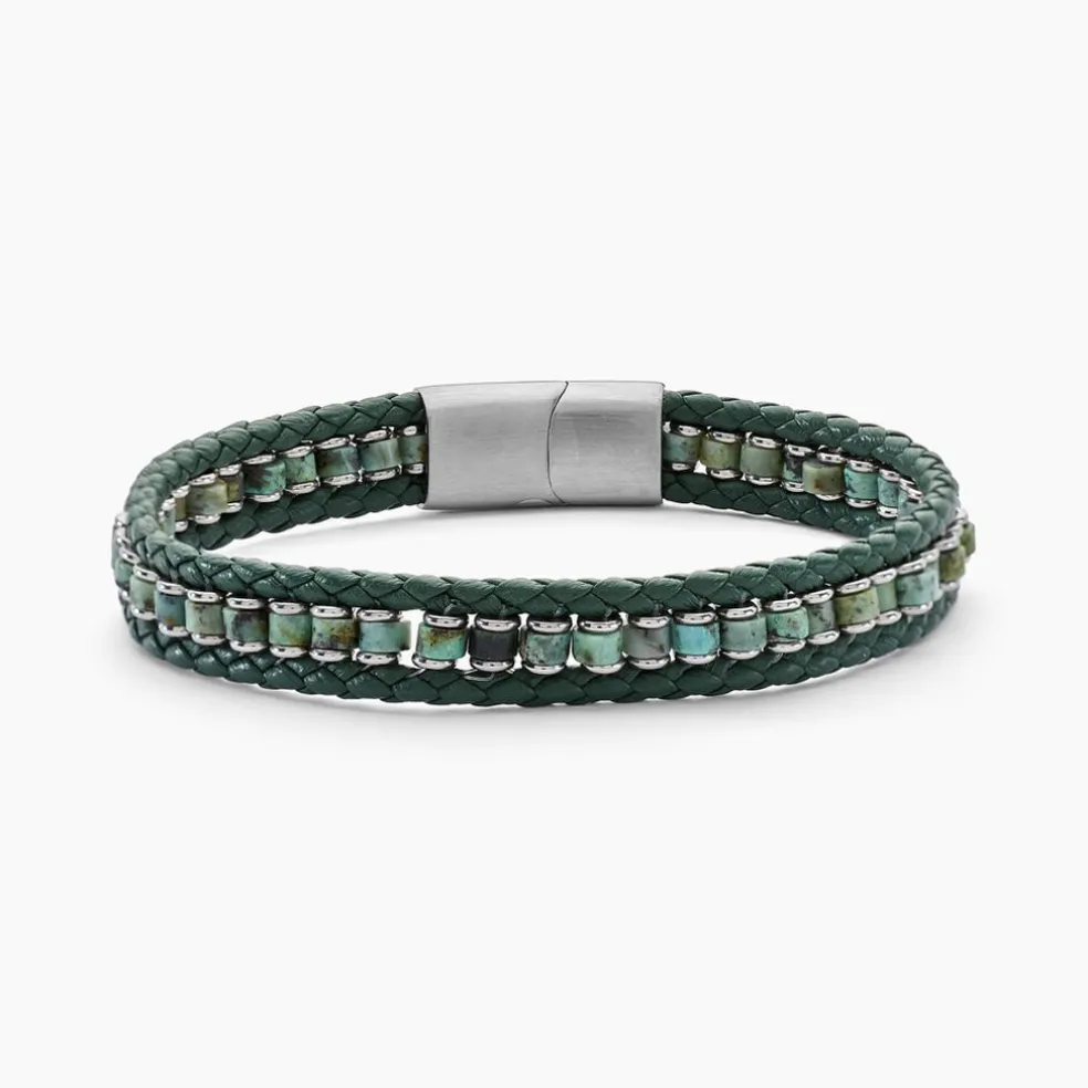 Bracelet Alassio Acier Blanc Turquoise