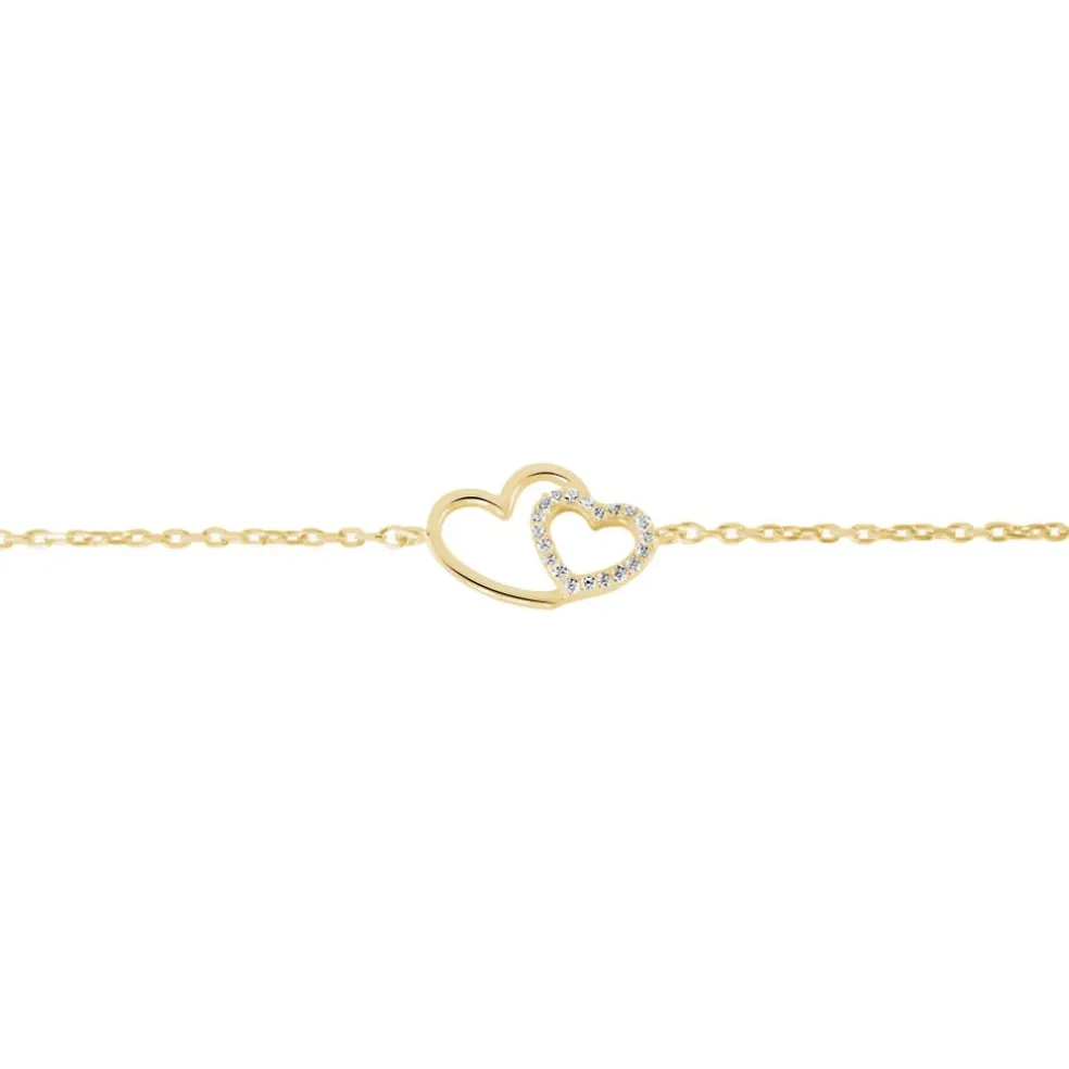 Bracelet Alexandra Plaqué Or Jaune Oxyde De Zirconium