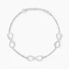 Bracelet Aliya Argent Blanc Rhodié