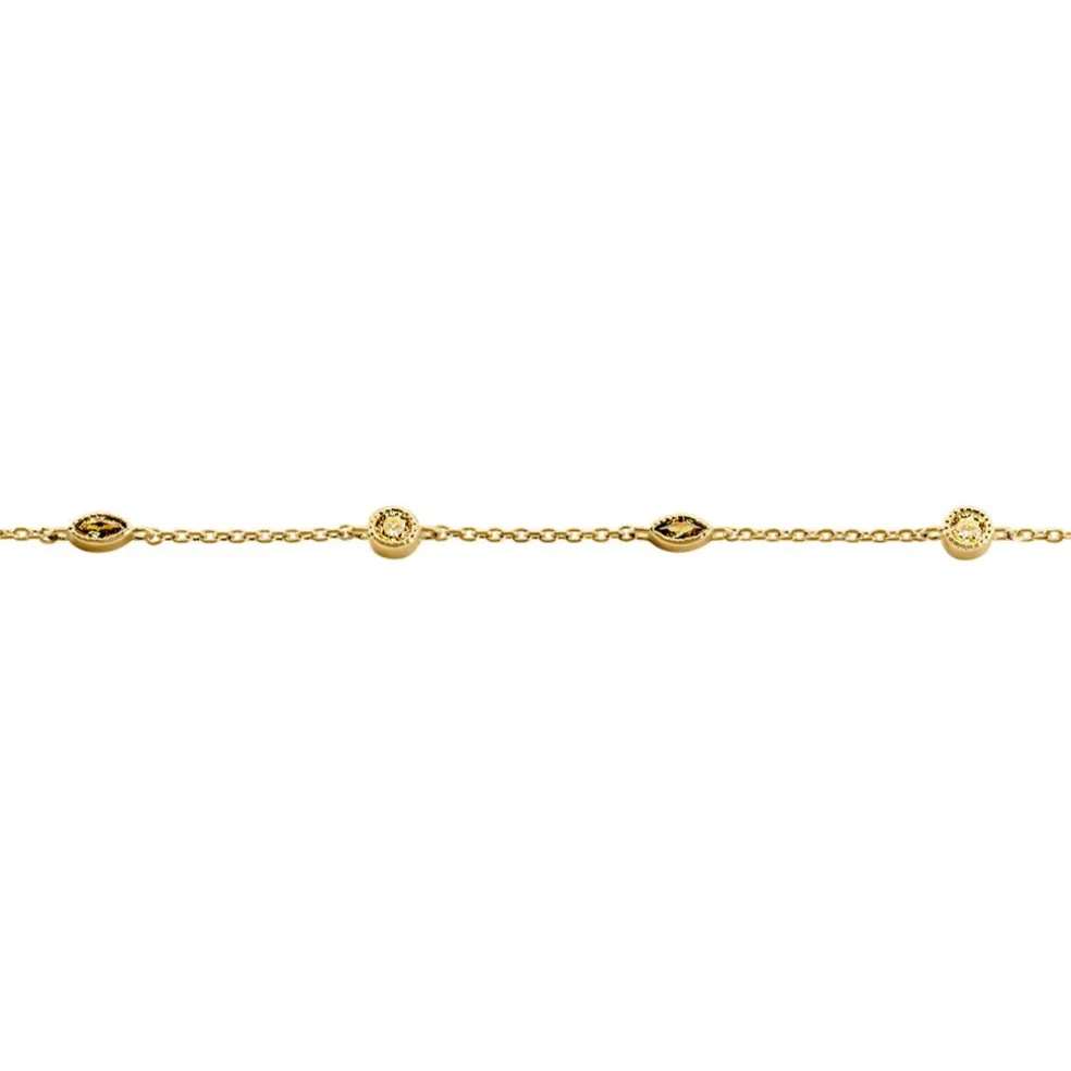 Bracelet Angelica Plaque Or Jaune Oxyde De Zirconium