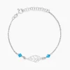 Bracelet Angelika Argent Blanc Pierre De Synthese