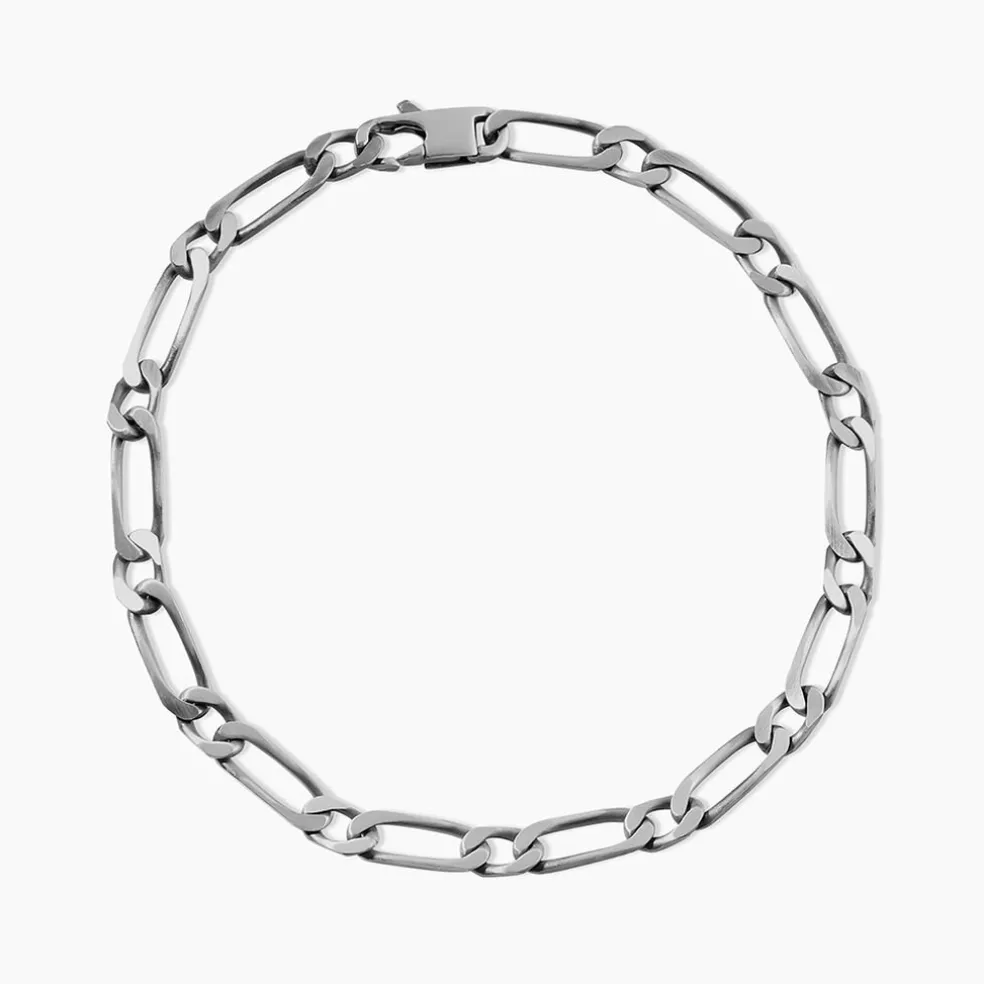 Bracelet Anilo Noircie Argent Blanc