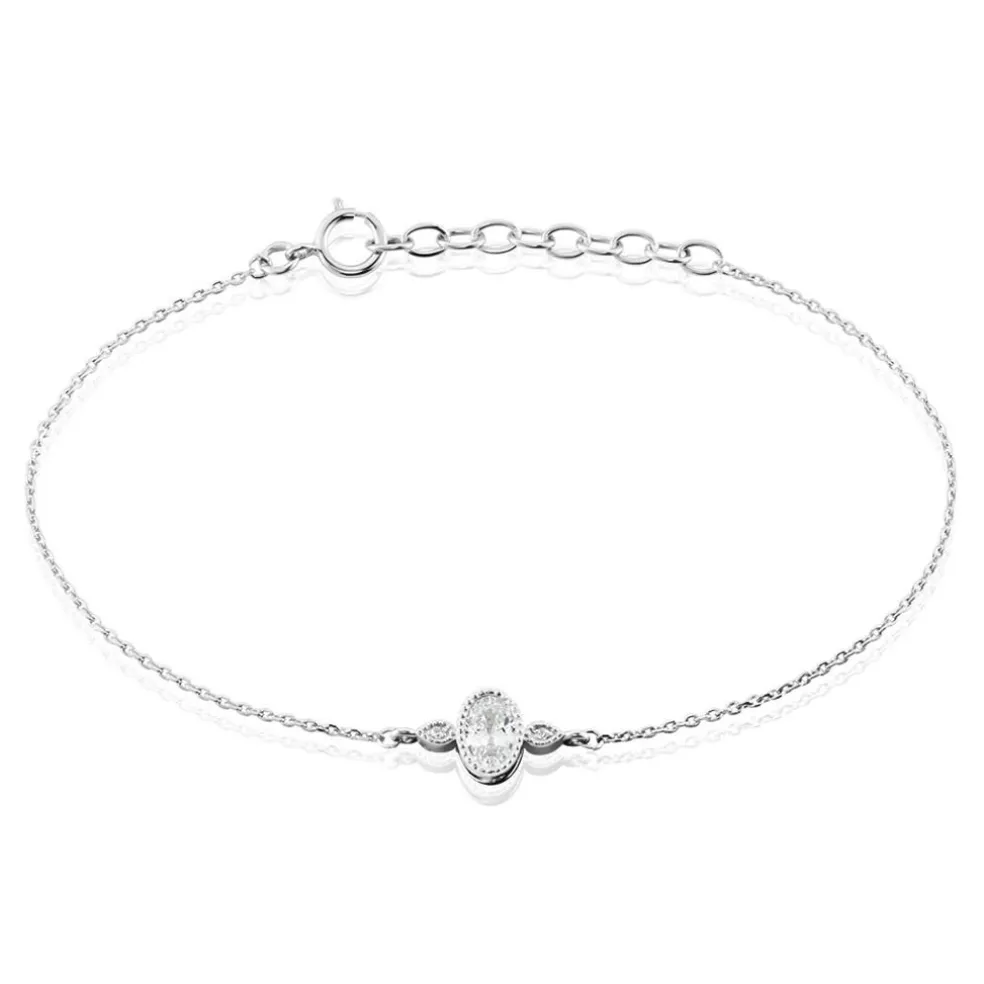 Bracelet Argent Blanc Afonso Oxyde De Zirconium