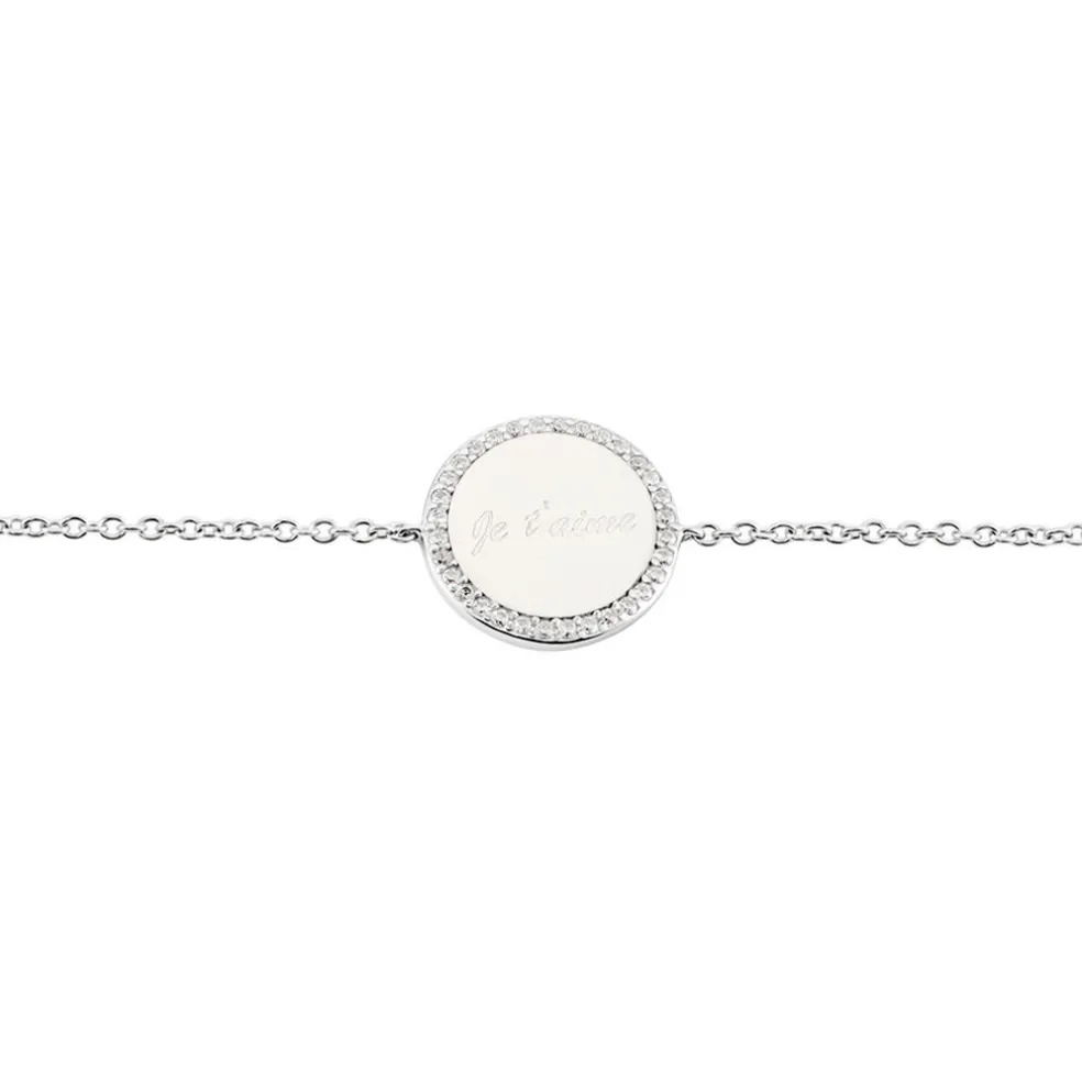 Bracelet Argent Blanc Amika Oxydes De Zirconium