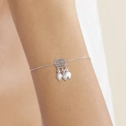 Bracelet Argent Blanc Ida