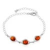 Bracelet Argent Blanc Mounyaae Ambre