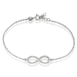 Bracelet Argent Blanc Rowan Oxyde De Zirconium