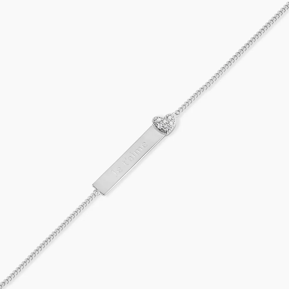 Bracelet Argent Rosule Oxydes De Zirconium