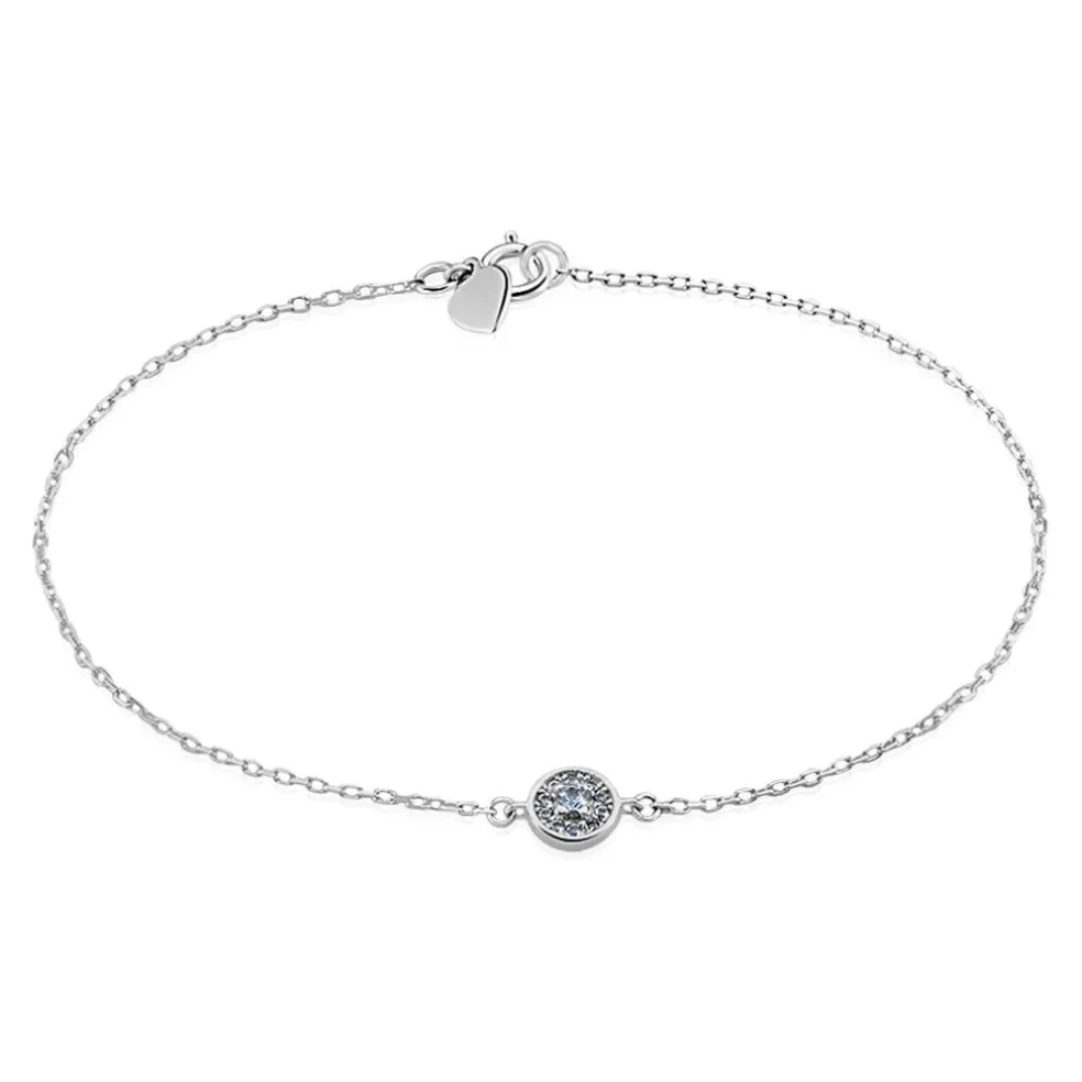 Bracelet Auxana Argent Blanc Oxyde De Zirconium