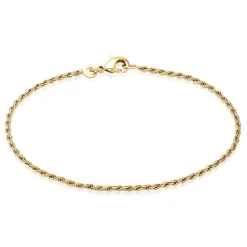 Bracelet Azelys Maille Corde Plaqué Or Jaune