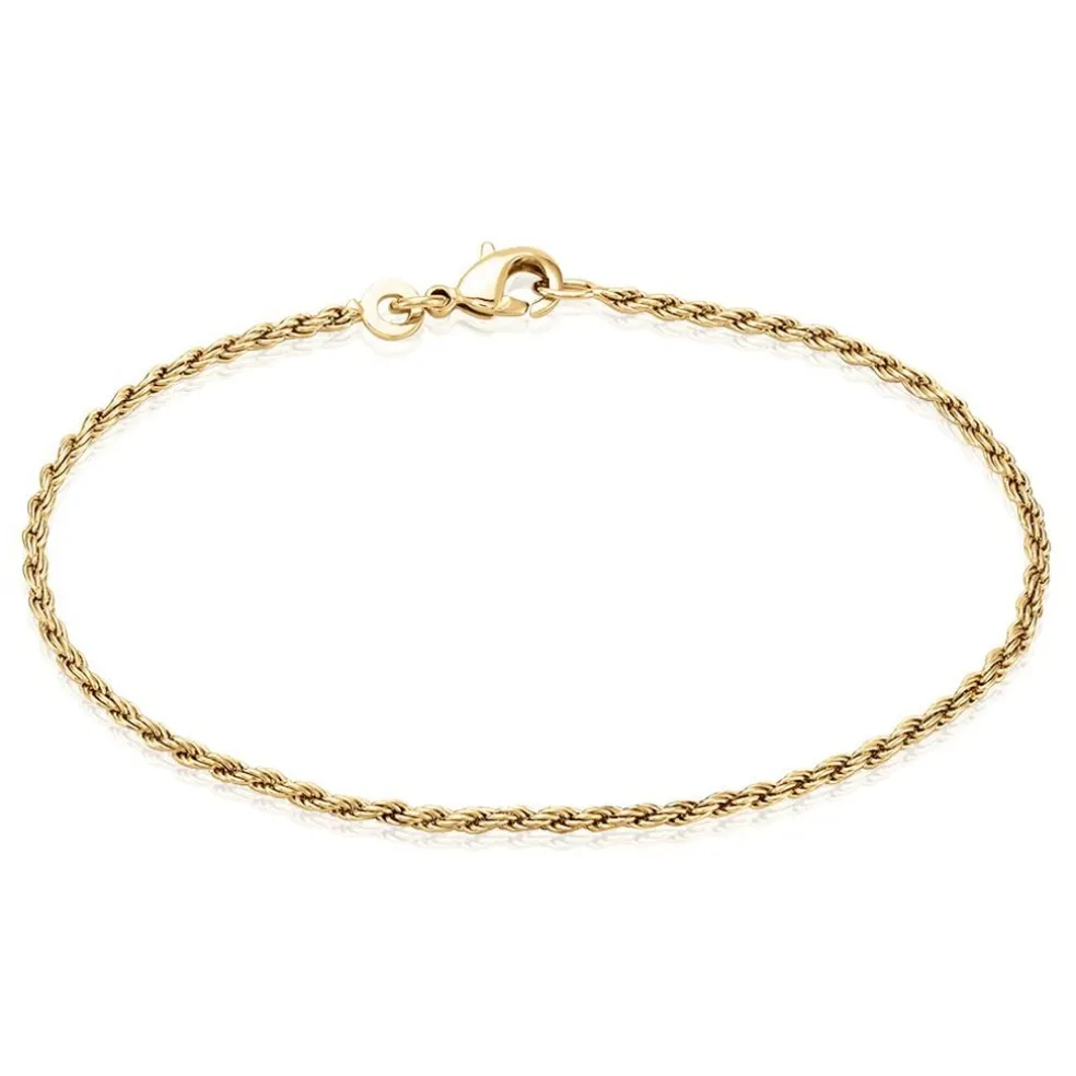 Bracelet Azelys Maille Corde Plaqué Or Jaune