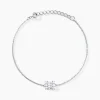 Bracelet Baroque Party Argent Blanc Oxyde De Zirconium