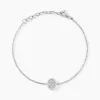 Bracelet Baroque Party Argent Blanc Oxyde De Zirconium