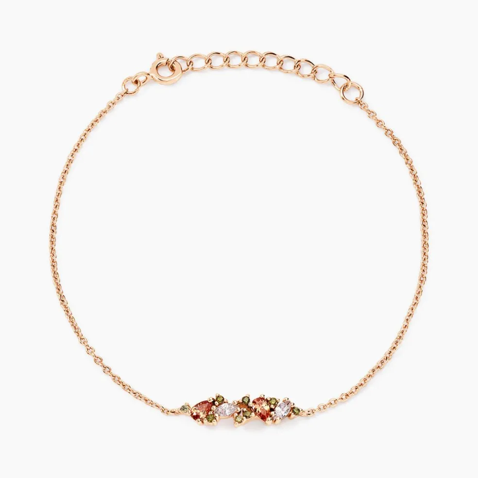 Bracelet Camelia Argent Rose Oxyde De Zirconium