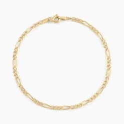 Bracelet Cameo Maille Alternee 1/3 Or Jaune