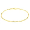 Bracelet Capucin Or Jaune Maille Marine Plate