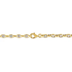 Bracelet Carlo Or Bicolore Maille Marine Ronde