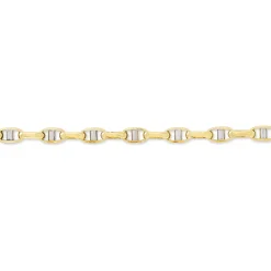 Bracelet Carlo Or Bicolore Maille Marine Ronde