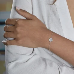 Bracelet Court Argent Blanc Nawala Oxyde De Zirconium
