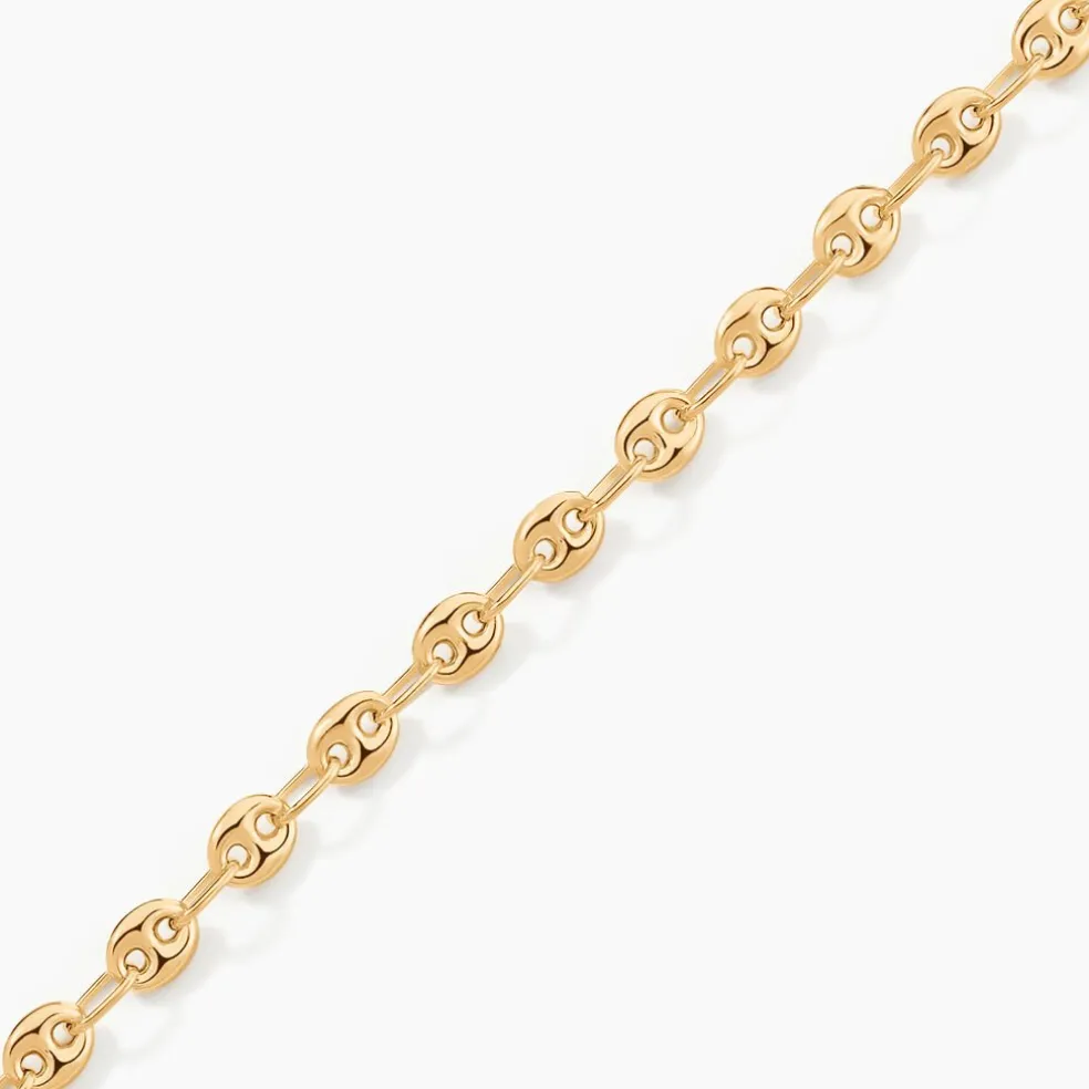 Bracelet Dami Maille Grain De Cafe Or Jaune