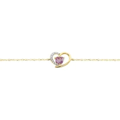 Bracelet Eliana Or Jaune Améthyste Oxyde De Zirconium