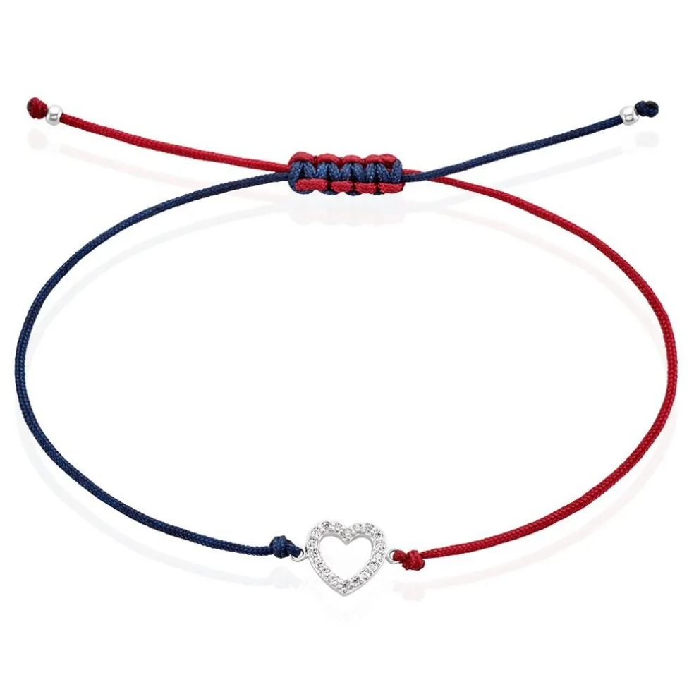 Bracelet French Twist Argent Blanc Oxyde De Zirconium