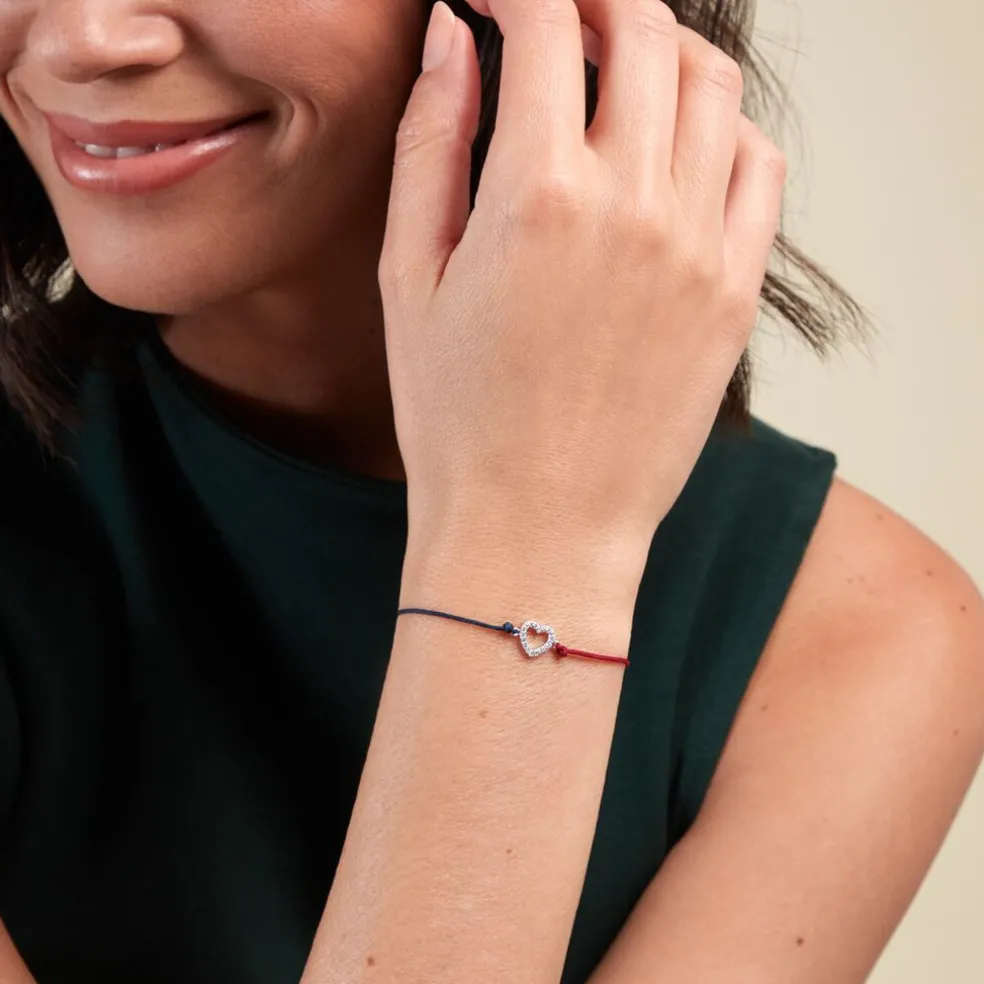 Bracelet French Twist Argent Blanc Oxyde De Zirconium