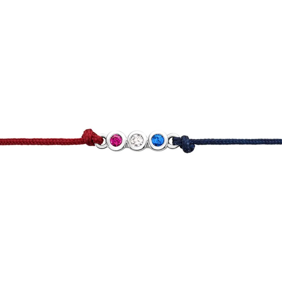 Bracelet French Twist Argent Blanc Oxyde De Zirconium