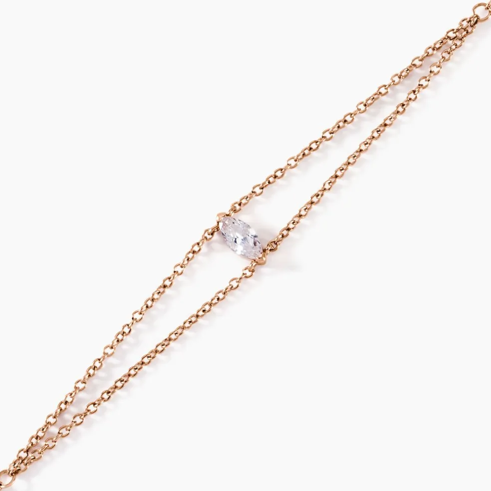 Bracelet Giulette Argent Rose Oxyde De Zirconium