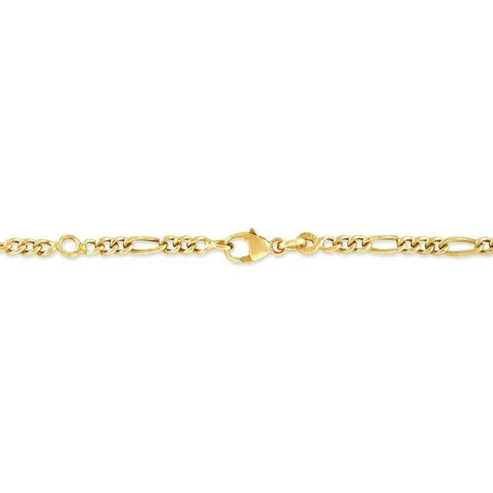 Bracelet Identité Bartolomee Maille Alternee 1/3 Or Jaune