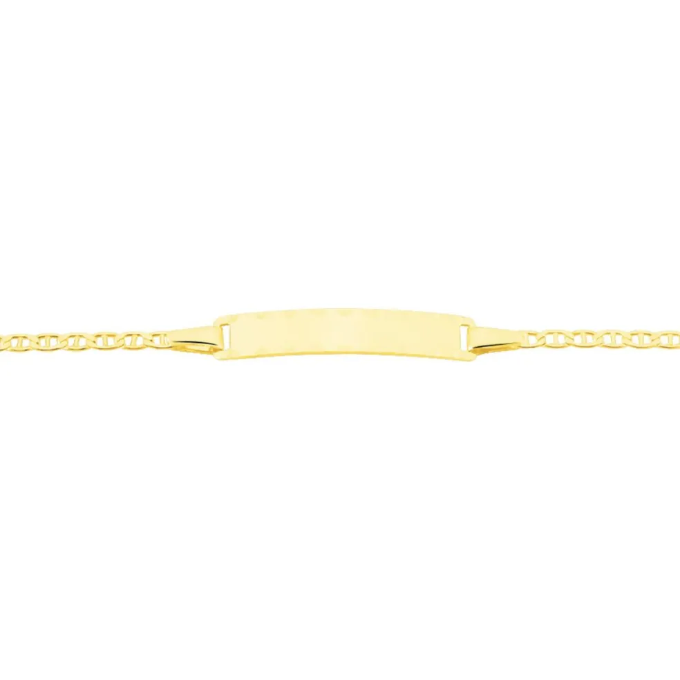 Bracelet Identité Esta Maille Forçat Or Jaune
