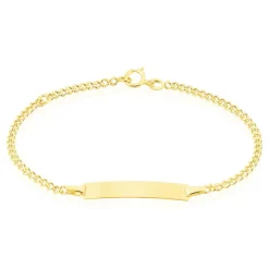 Bracelet Identité Etheline Maille Gourmette Or Jaune