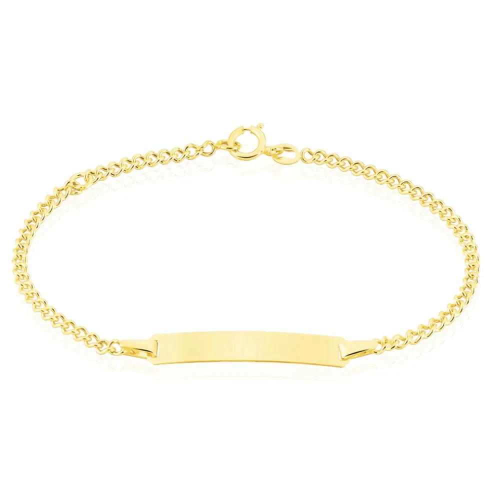 Bracelet Identité Etheline Maille Gourmette Or Jaune