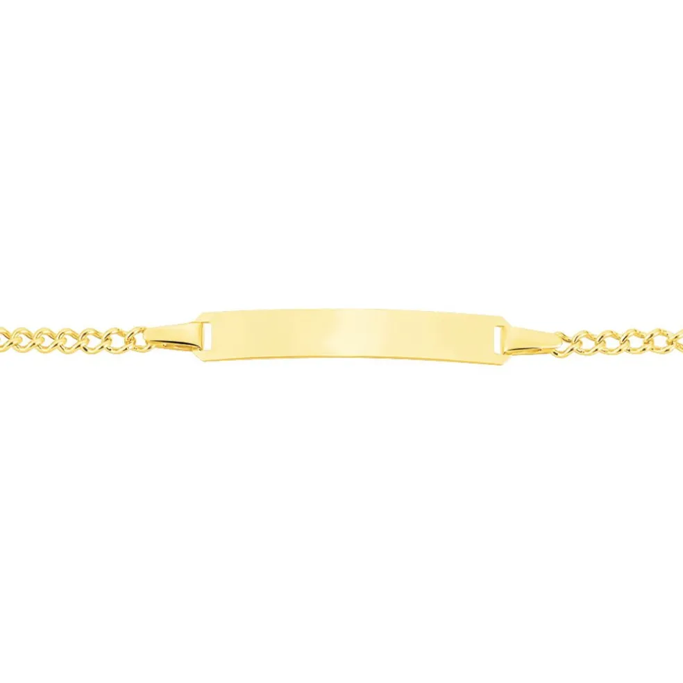 Bracelet Identité Etheline Maille Gourmette Or Jaune