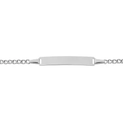 Bracelet Identité Etheline Maille Gourmette Or Blanc