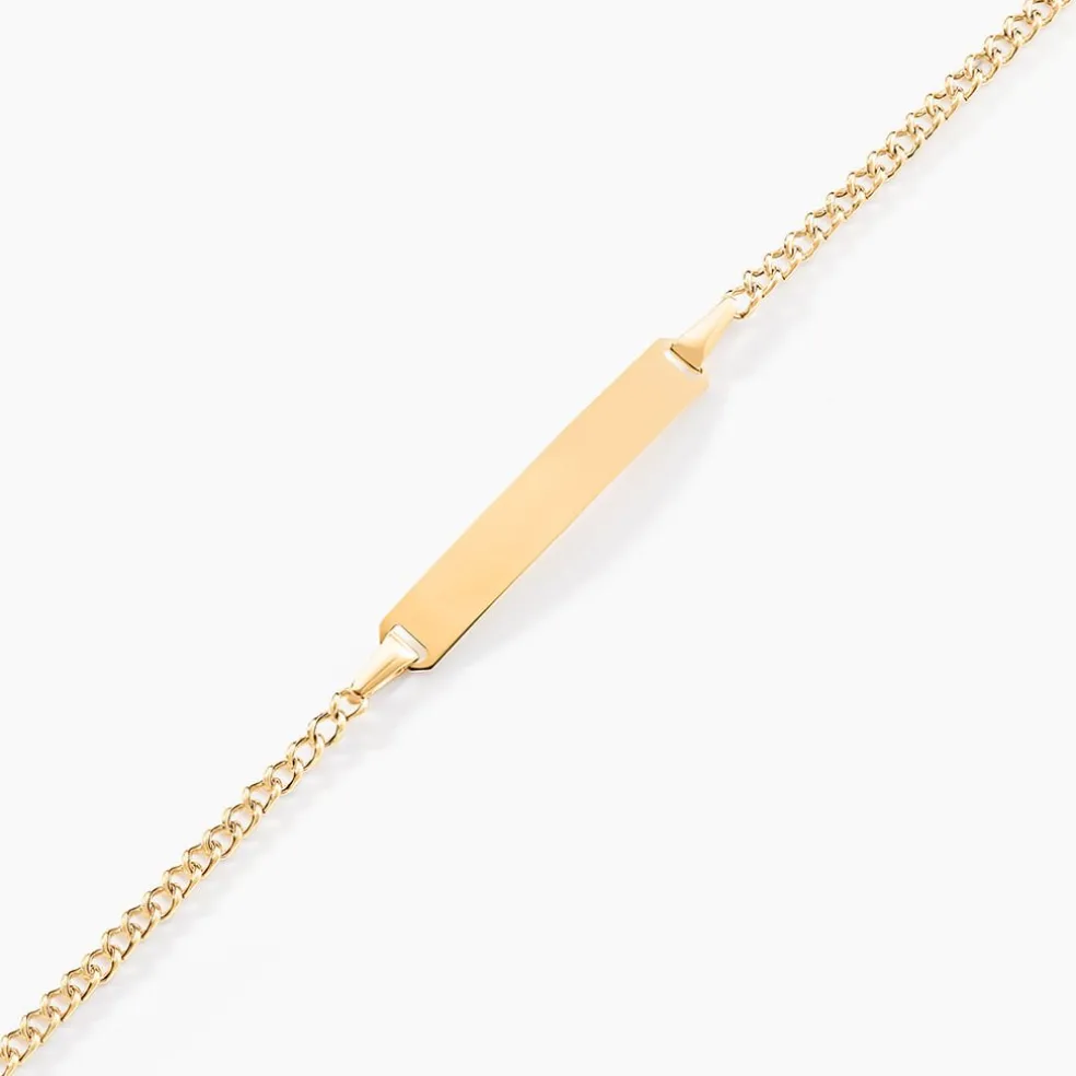 Bracelet Identité Etheline Maille Gourmette Or Jaune