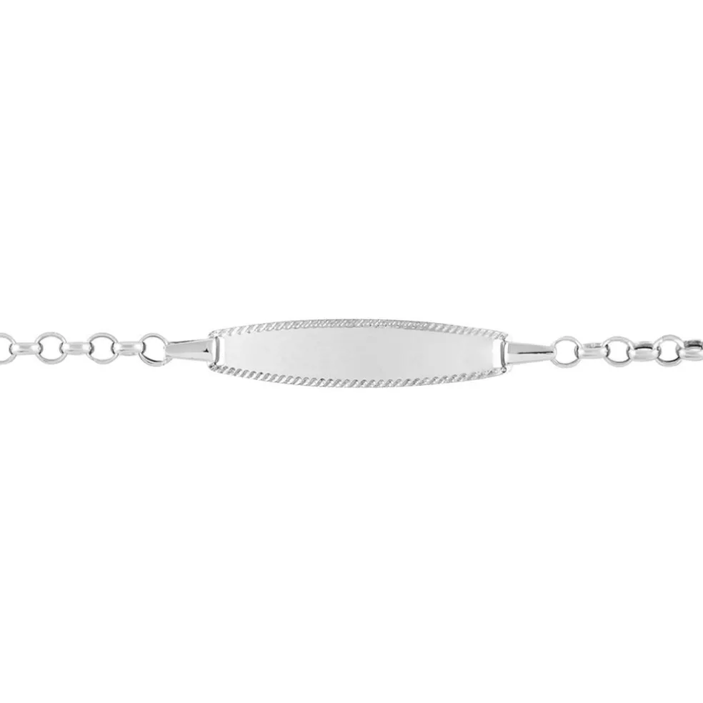 Bracelet Identité Marcel Maille Jaseron Or Blanc