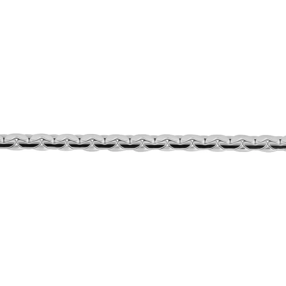 Bracelet Ivy Maille Haricot Or Blanc