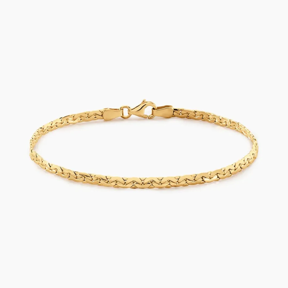 Bracelet Ivy Maille Haricot Or Jaune