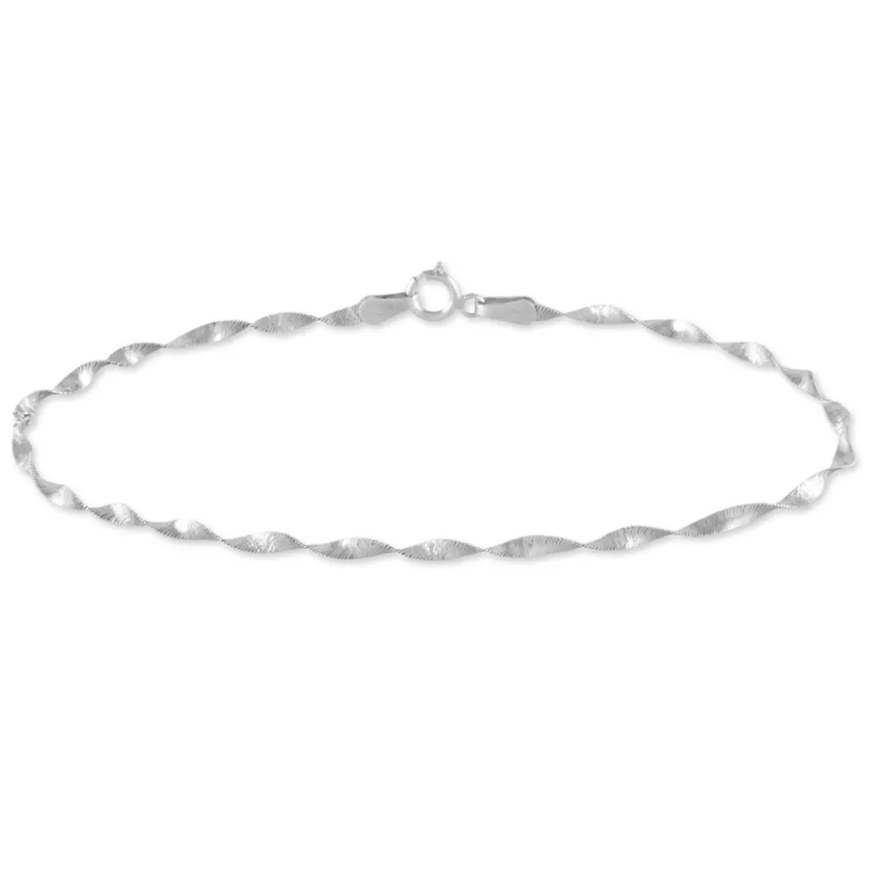 Bracelet Izar Torsadee Or Blanc