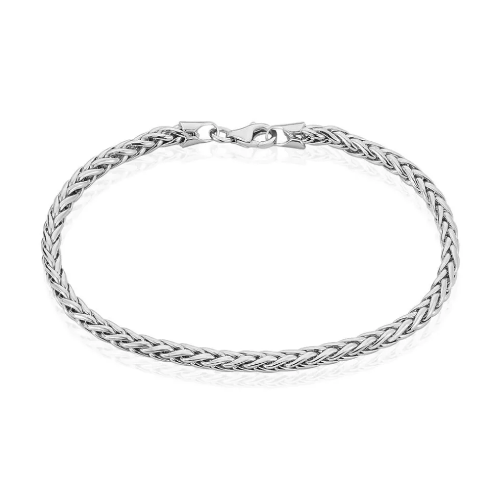 Bracelet Jany Maille Palmier Or Blanc