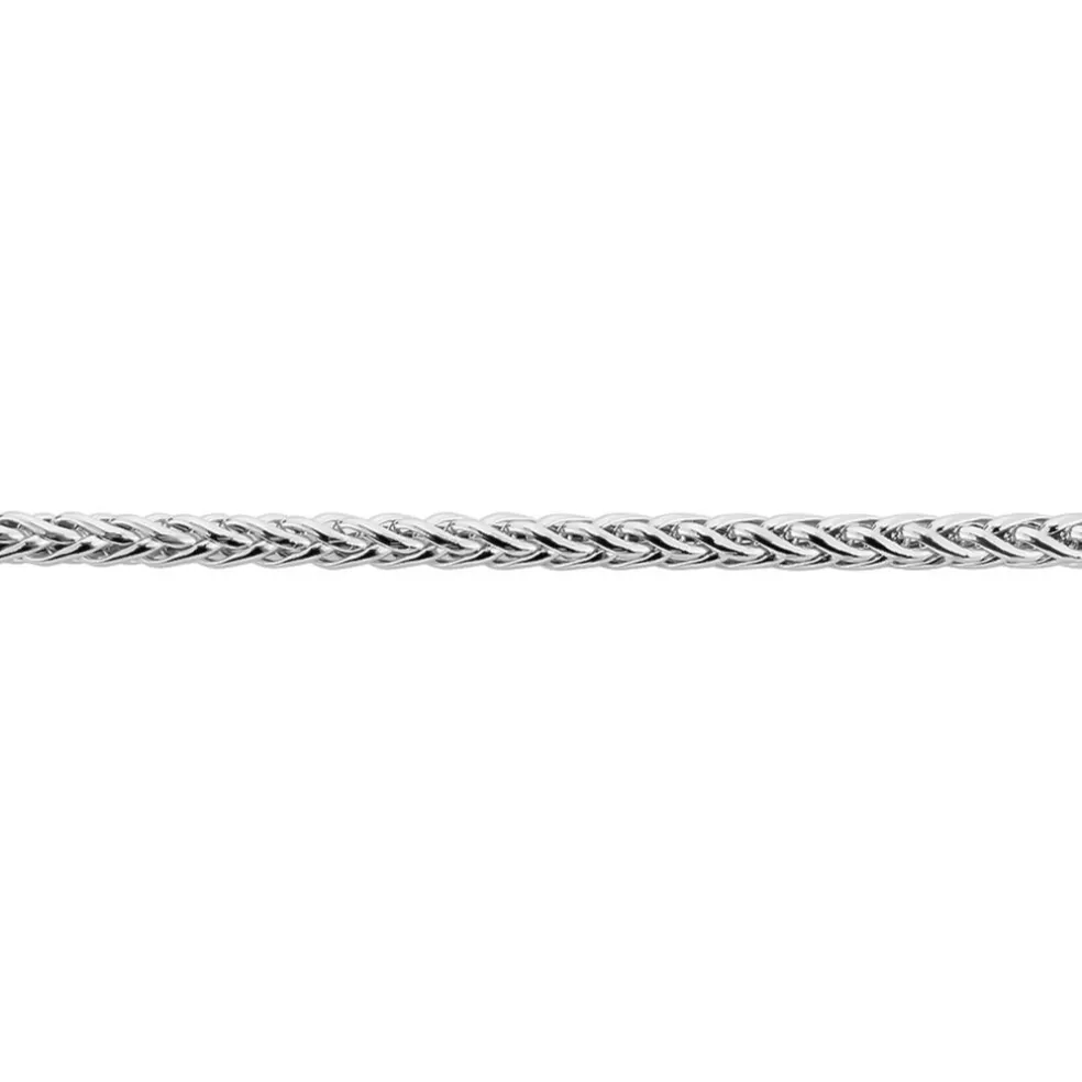Bracelet Jany Maille Palmier Or Blanc