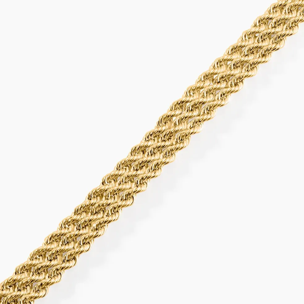 Bracelet Jerry Maille Corde 3 Rangs Or Jaune