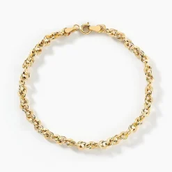 Bracelet Jerry Maille Corde Facettée Or Jaune