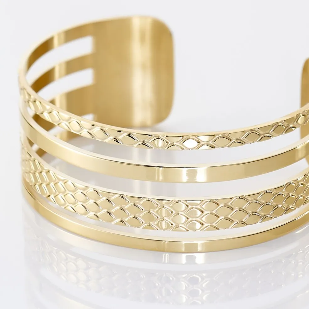 Bracelet Jonc Abram Acier Jaune