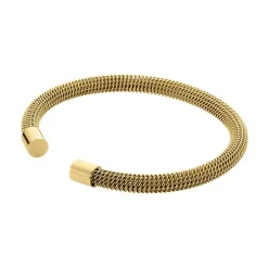 Bracelet Jonc Acier Doré Sibil