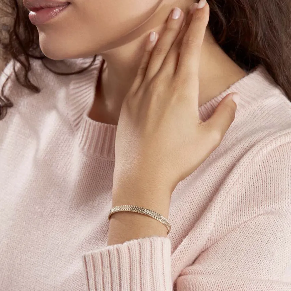 Bracelet Jonc Lilya Plaqué Or Jaune