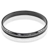 Bracelet Jonc Lola Cera Ceramique Noir Strass Et Céramique