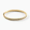 Bracelet Jonc Marie-baptistine Plaqué Or Jaune Oxyde De Zirconium
