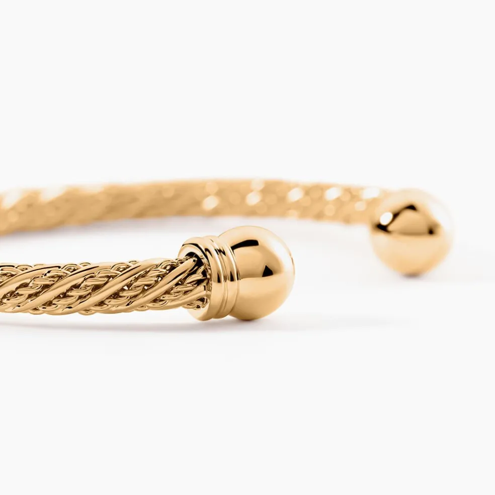 Bracelet Jonc Nelsie Plaqué Or Doré